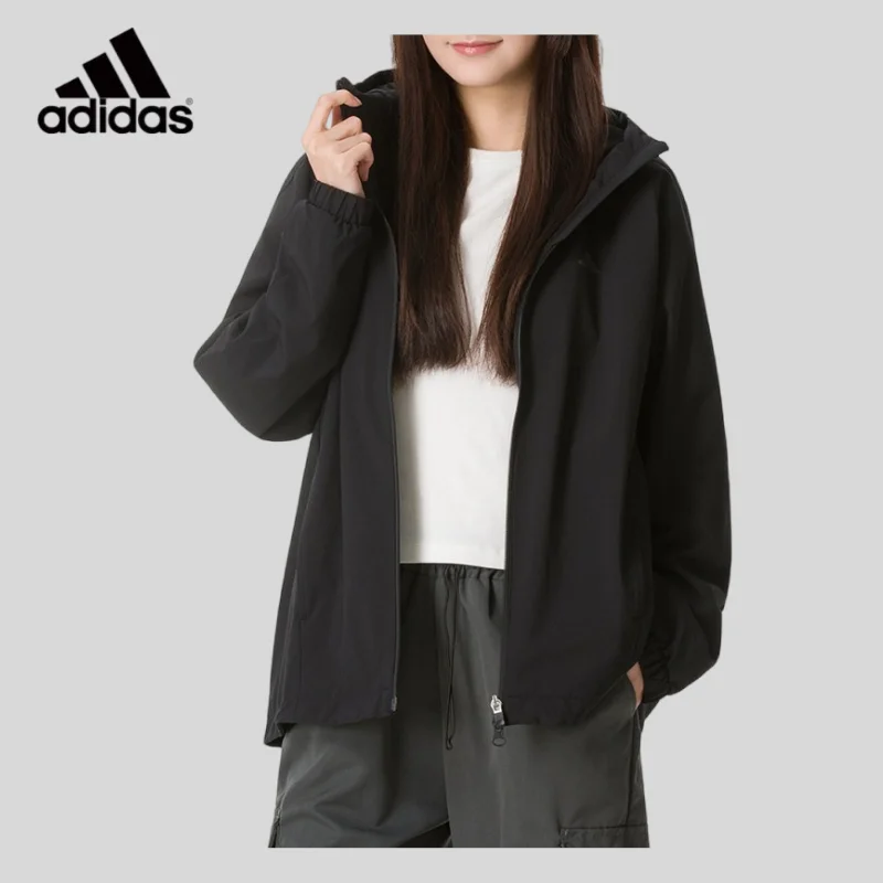 Adidas Woven Hooded Jacket Women's 2026 New Sportswear Casual Jacket KW5181