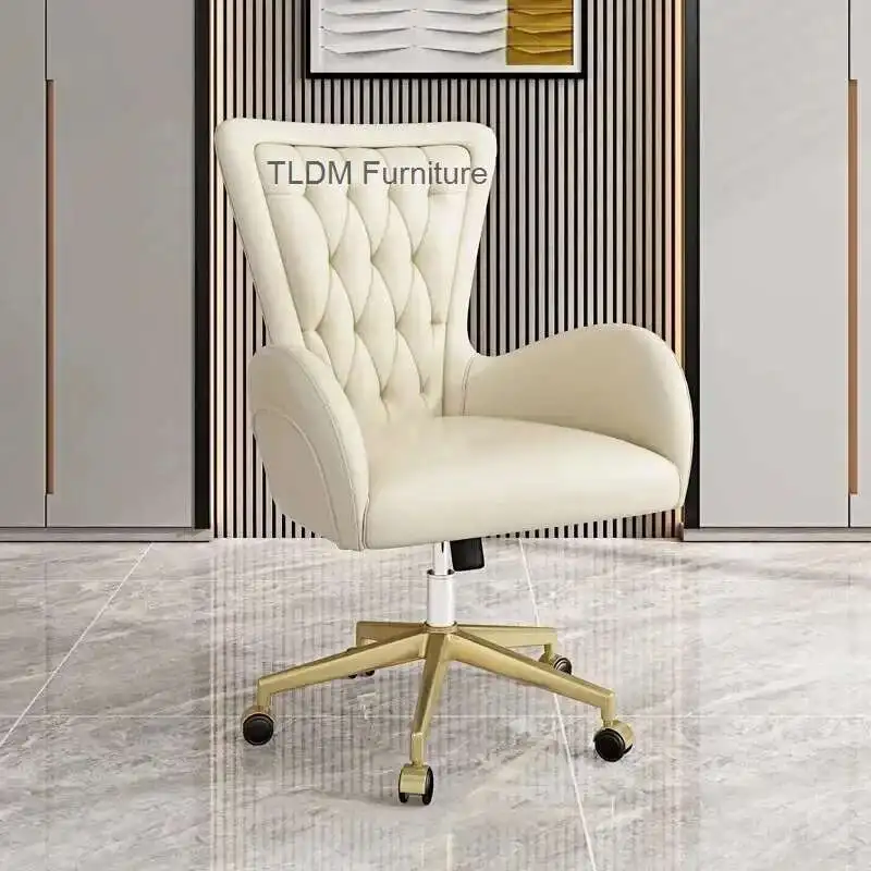 

Nordic Lifting Office Chairs Swivel Computer Chairs Comfort Gaming Chair Leather Backrest Armchair Light Luxury Office Furniture