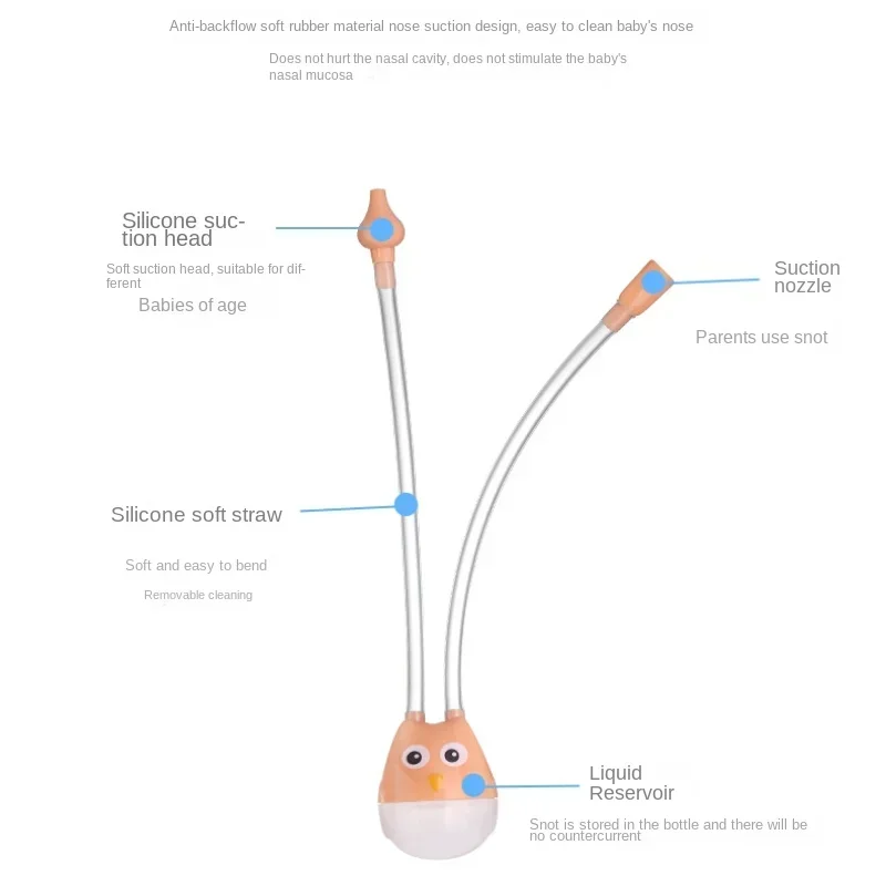 Newborn Baby Nasal Aspirator for Children Nose Cleaner Sucker Suction Tool Protection Health Care Baby Mouth Nasal Suction Devic