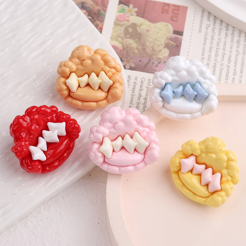 2PCS 33x23x21mm 소파 시리즈 머리핀 Scrapbooking을위한 소형 플랫 백 수지 카보 숑 DIY 홈 장식 공예 액세서리