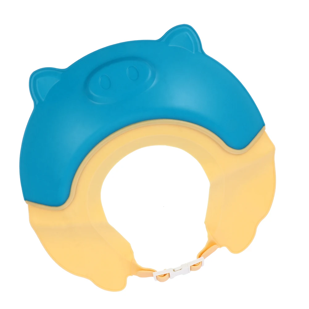 

WaterProof Baby Shower Hat Bathing Cap PP TPE Material Cartoon Design drainage brim shower washing hair cutting hair outdoor use