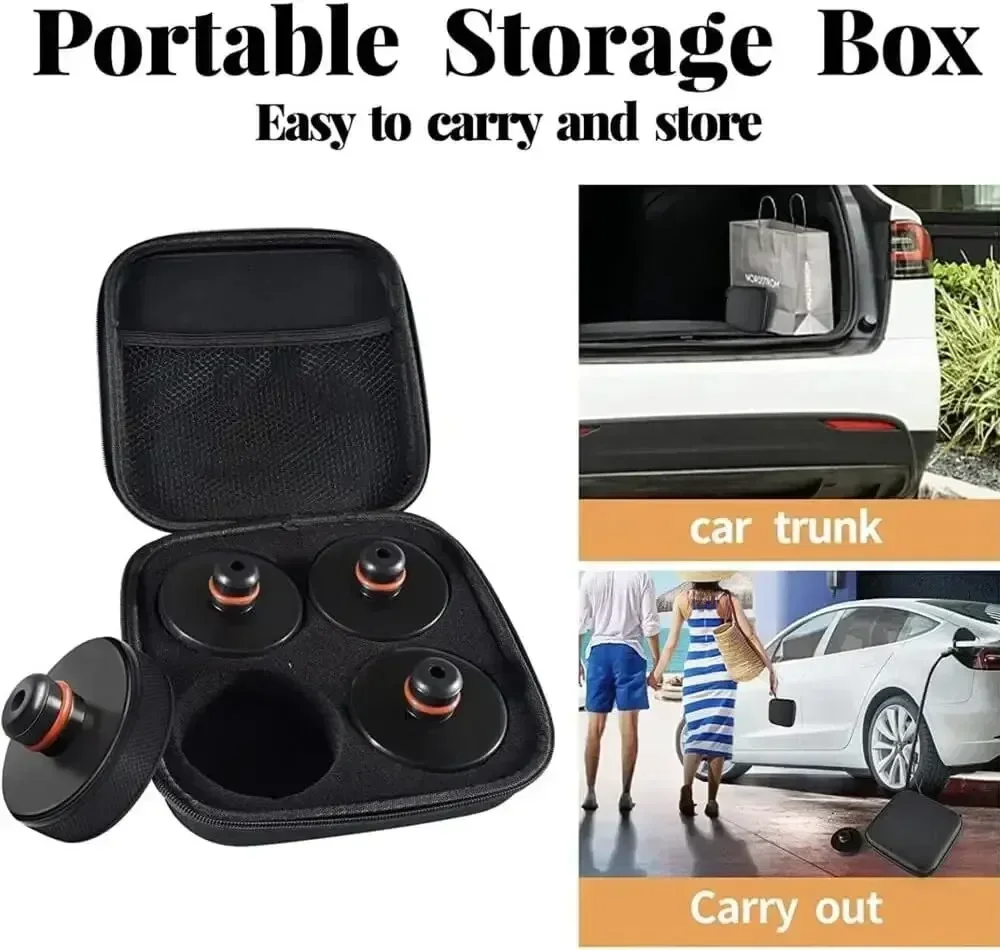 1/4PCS Rubber Jack Pads Silicone Point Adapter Jack Lift Pad Only Fit for Jack Points Pressure Cushion for Tesla Model 3/Y