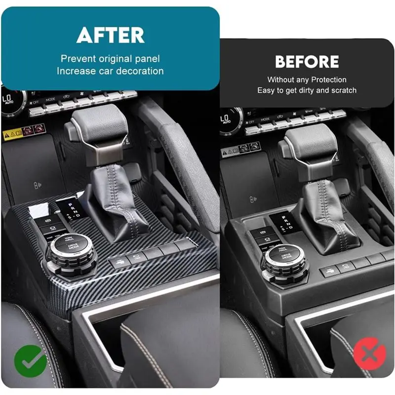 Interior Accessories Gear Shift Panel Trim Cover Central Control For Toyota Tacoma 2024 2025 4Runner 2025-N31R