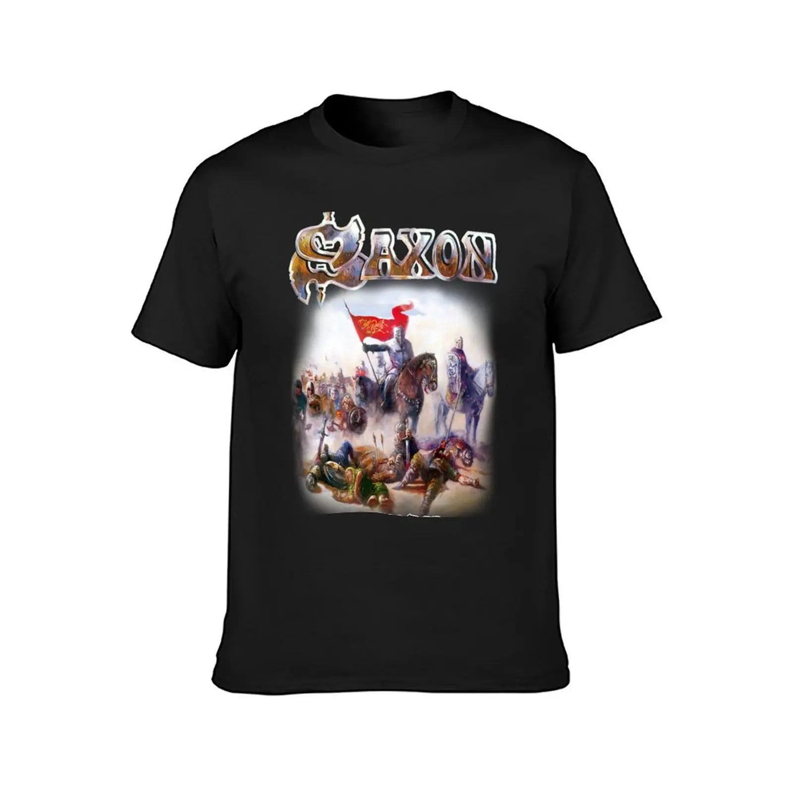 Saxon - Crusader Classic Old School Heavy Metal NWOBHM T-Shirt tops blacks sweat mens clothing