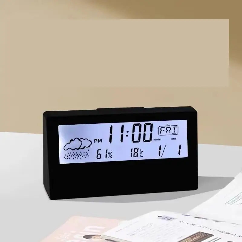 Indoor thermometer humidity with alarm clock