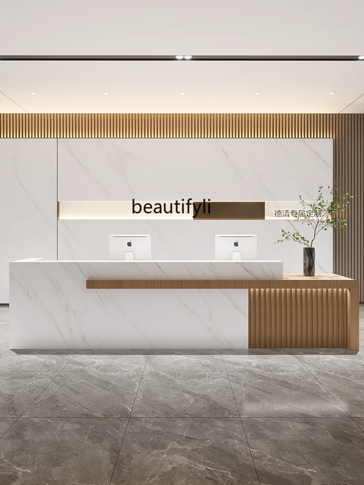 Company reception desk Beauty salon Bar checkout page Hotel lobby welcome desk