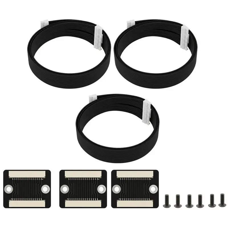 NEW HOT In Stock-Extension Line Feed Module Adapter Board 3 Sets And Extended Flat Cable For Snapmaker U1 3D Printer Accessories