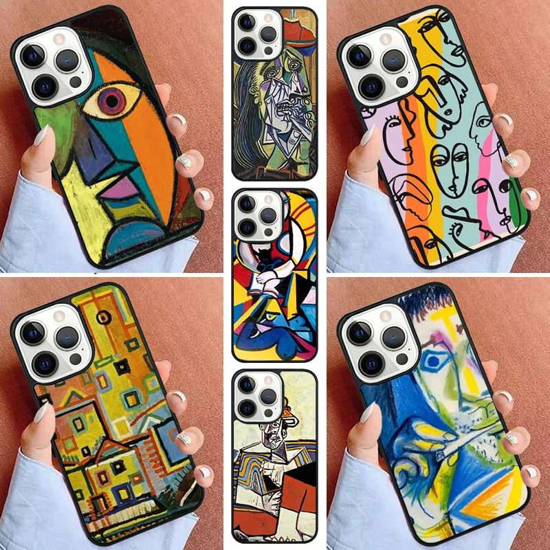 Picasso Abstract Art Painting Phone Case For iPhone 16 15 14 Pro 11 13 12 Mini Max SE 2020 6S 7 8 Plus Cover Capa