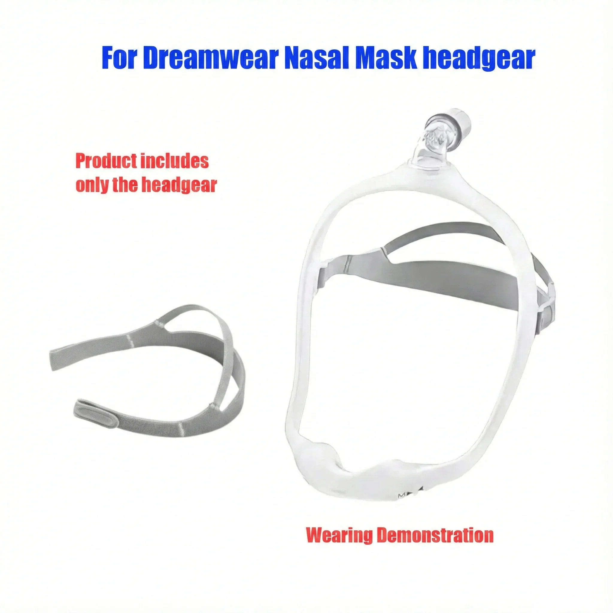 Adjustable Comfortable Big CPAP Headband Only for Respironics DreamWear & AirFit N30i Nasal Masks as Replacement