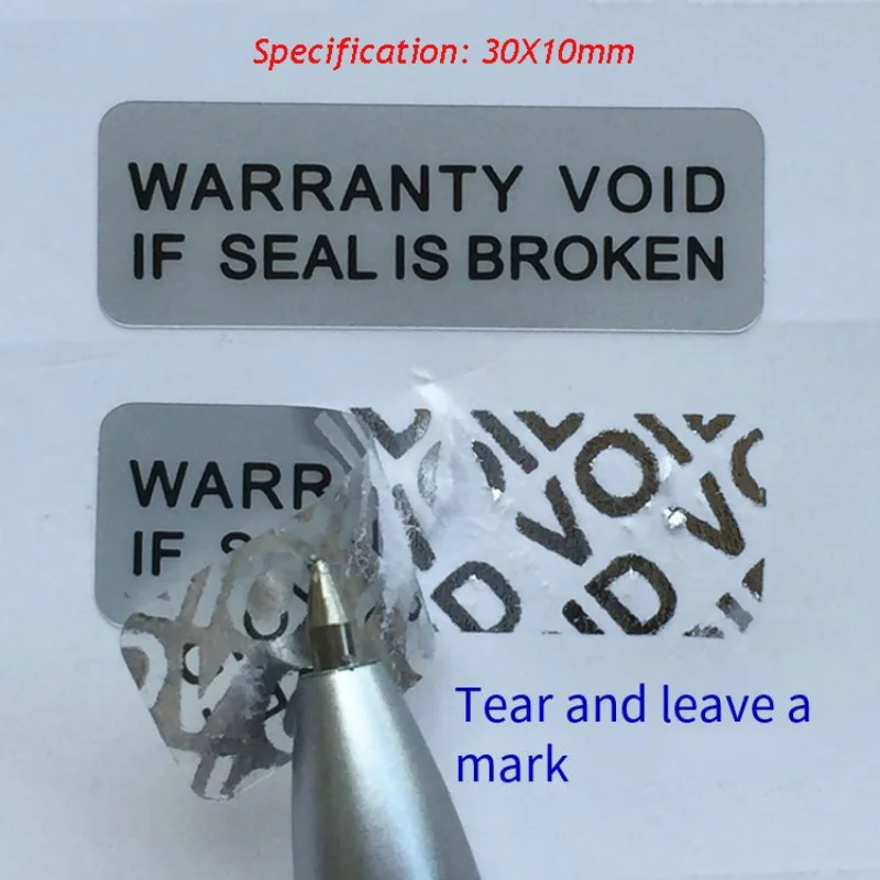 200PCS WARRANTY VOID Shipping Warranty Sticker Waterproof, Anti dismantling, Anti counterfeiting Printing Anti theft Sticker