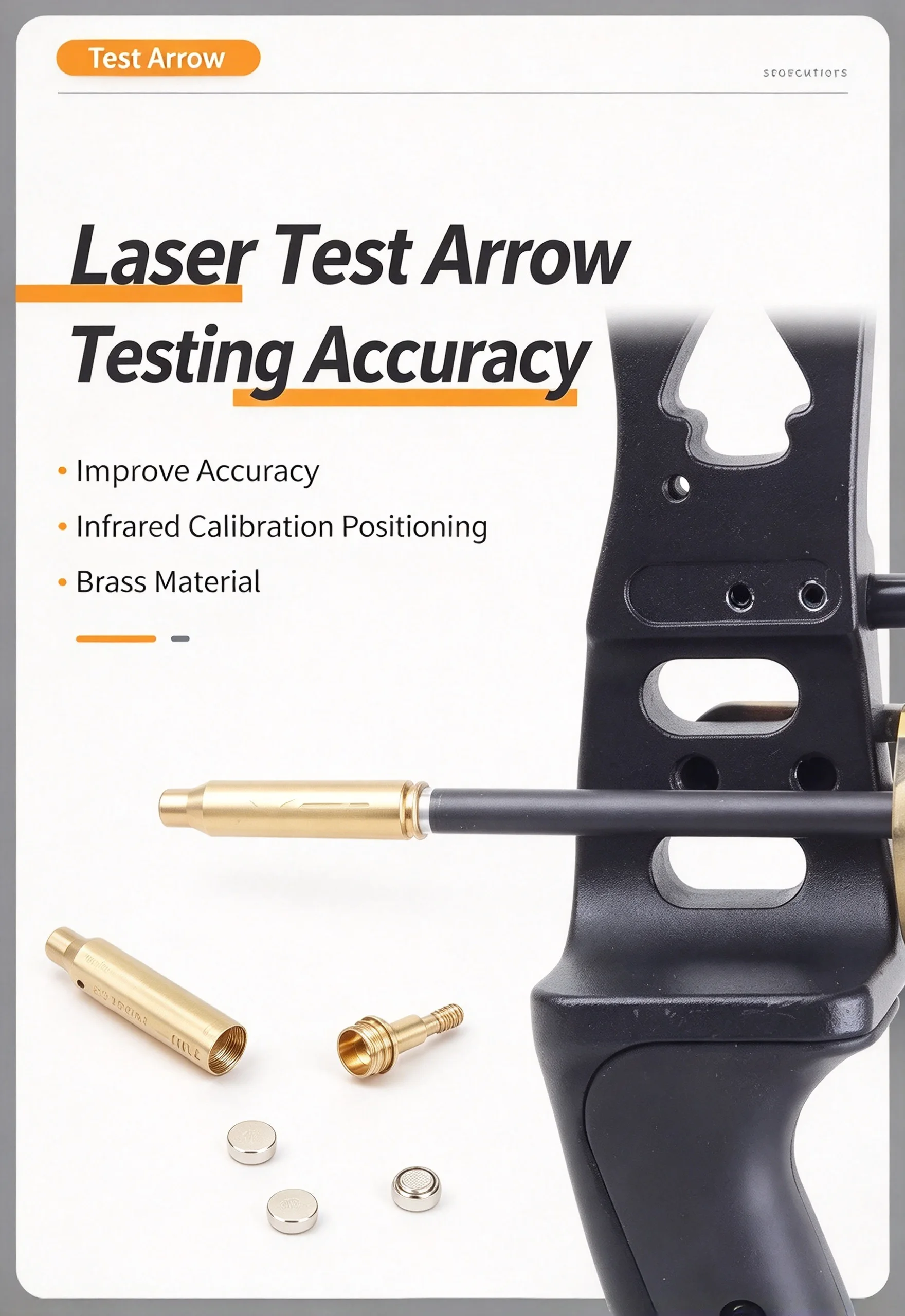 Sighting Device Archery Arrow Laser Bore Sighter Red Dot Scope Collimator for Aiming Hunting Shooting Crossbow Compound Bow