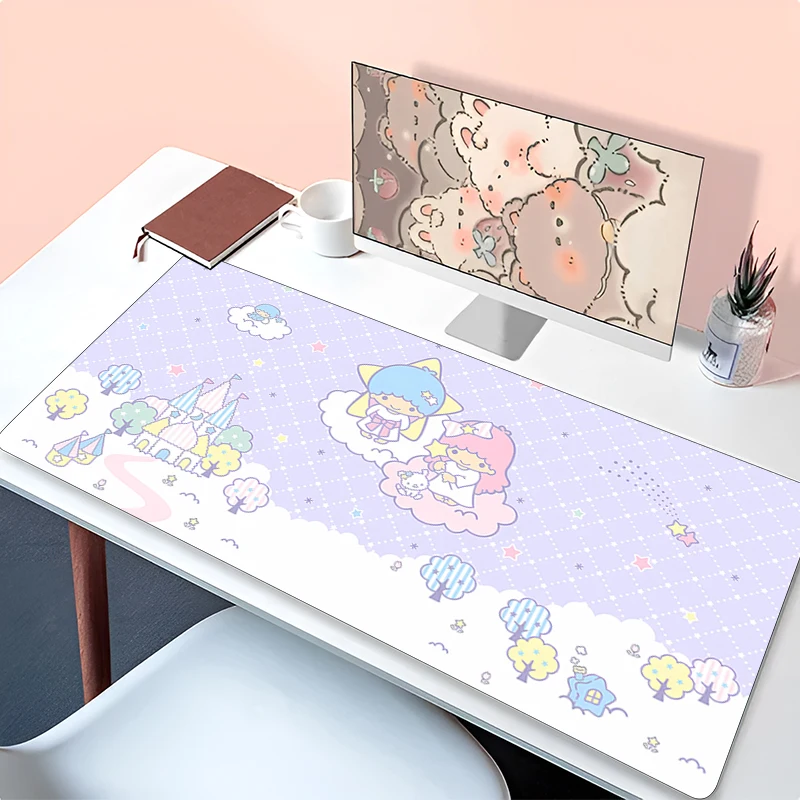 

Cartoon Mouse Pad L-little Twin Star rubber table Large Gamer xxl Desk mat Computer keyboard gaming accessories carpet mousepad