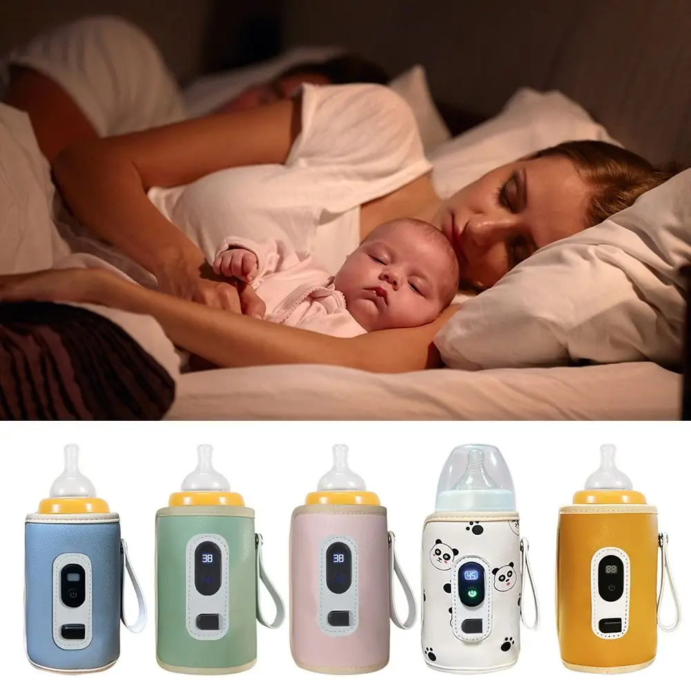 Baby Nursing USB Milk Water Warmer Travel Heating Sleeve Constant Temperature Infant Bottle Heat Keeper Digital Display