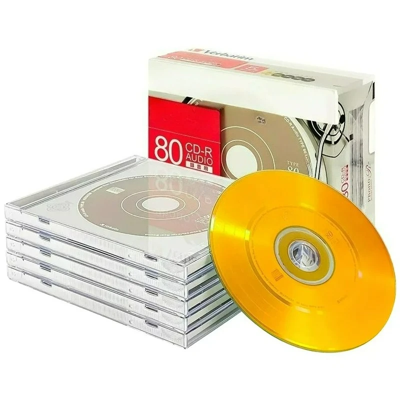 

Музыкальные аудиодиски CD-R, 80 минут, 700 МБ, 52X, 5 шт. в коробке