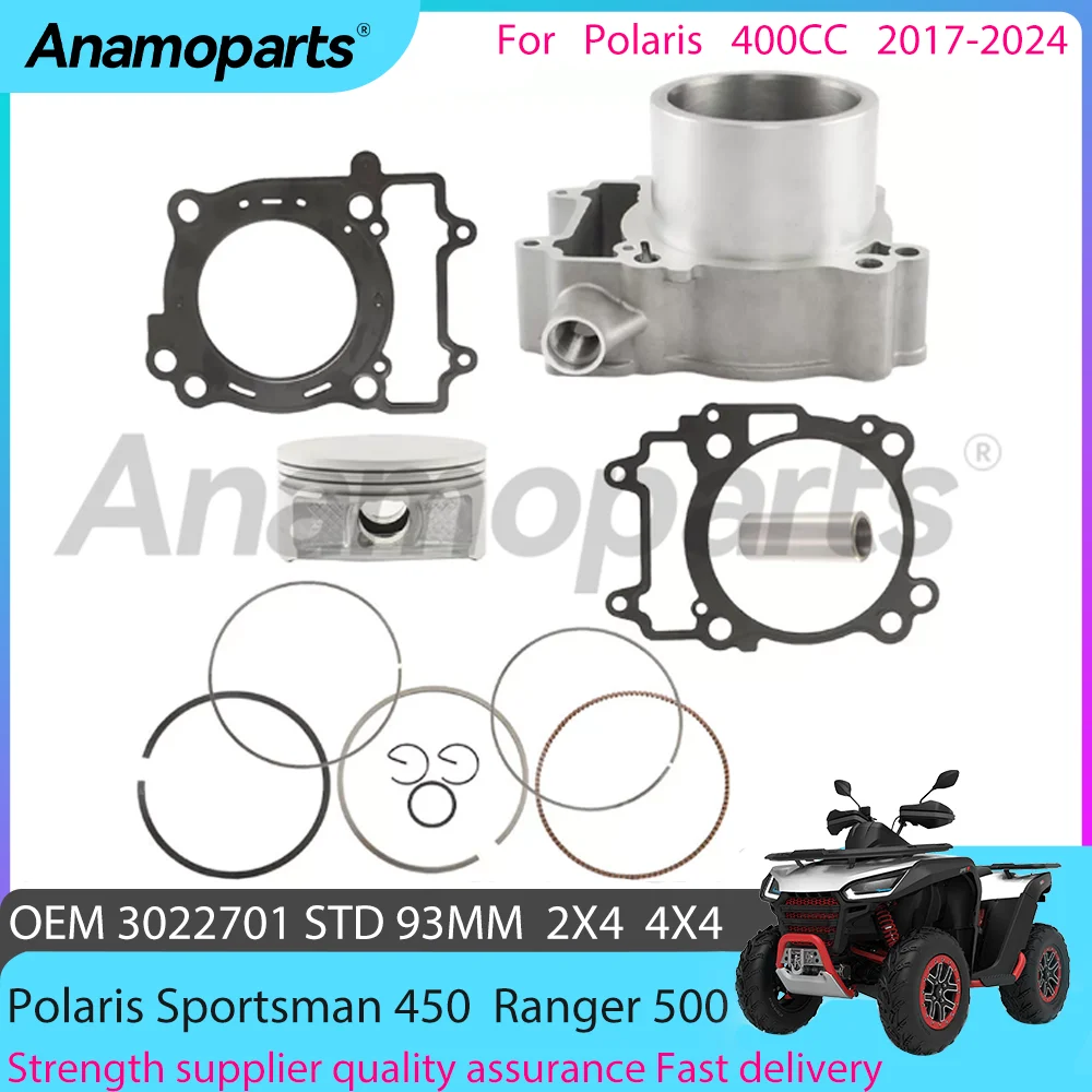 STD 93mm Cylinder Piston Gasket engine Rebuild Overhaul Kit for 2017-2024 Polaris Sportsman 450 Ranger 500 CC ATV UTV 3022701