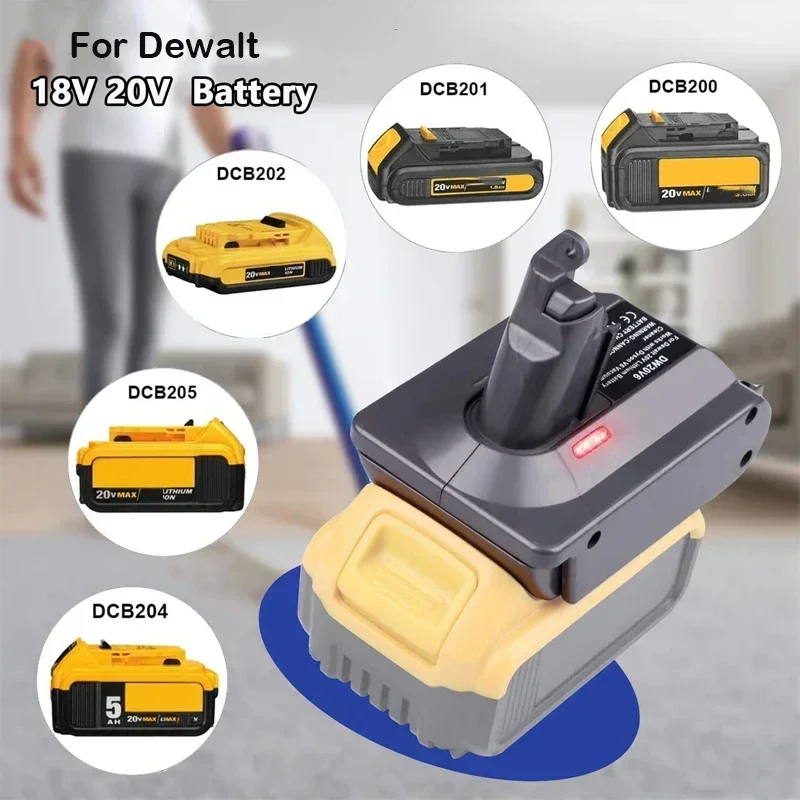 For Makita/Dewalt/Milwaukee/Bosch/Einhell/Ryobi 18V Battery Adapter Converter to For Dyson V6 V7 V8 Battery Vacuum Cleaner Tool