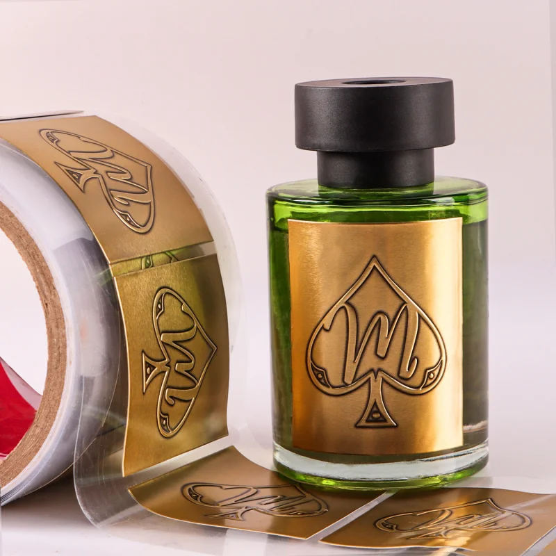 custom.Custom OEM Design Nameplate Engraved 3D Embossed Metal Aluminum Label Adhesive Perfume Bottle Metallic Sticker