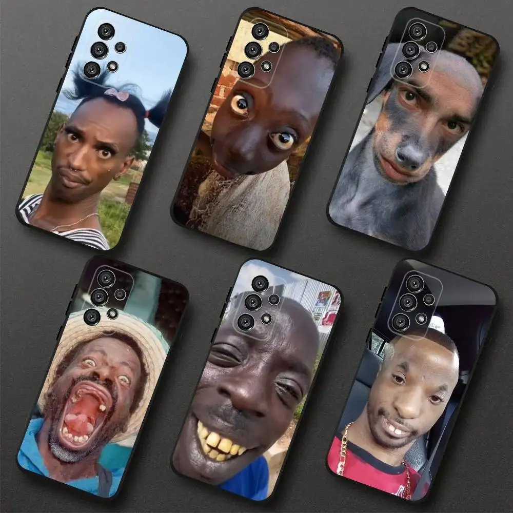 

Ugly Man Funny Phone Case For Samsung S 25,24,23,22,30,21,10,9,Ultra,Plus,Lite,FE,4,5G Black Soft Case