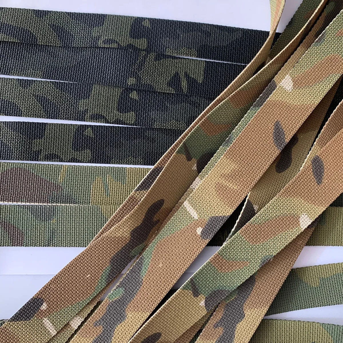 

2.5/3.8/5cm Width 5M Long Military Multicam M Camouflage Webbing Non-elastic Strips Molle Belt Waistband Tactical Hunting DIY