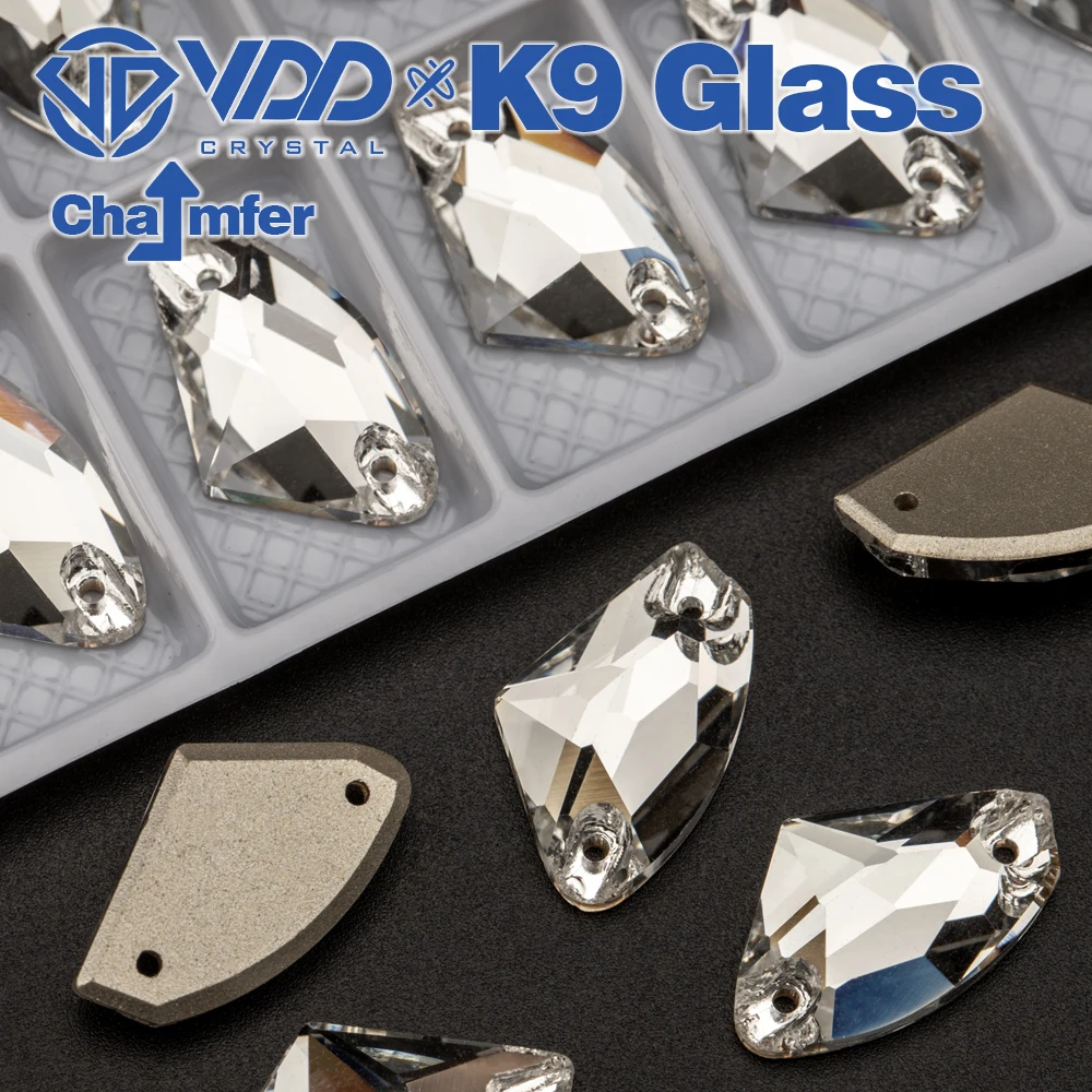 VDD Galactic K9 Glass Sew On Rhinestone Sewing Clear Crystal Top Quality FlatBack Strass Stones For Bag Clothes Dress Decoration