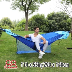 Tourism And Outdoor Survival Sleeping 2 Person Large Camping Hammock With Anti Mosquito Net Camping Shelters Hammocks Macrame