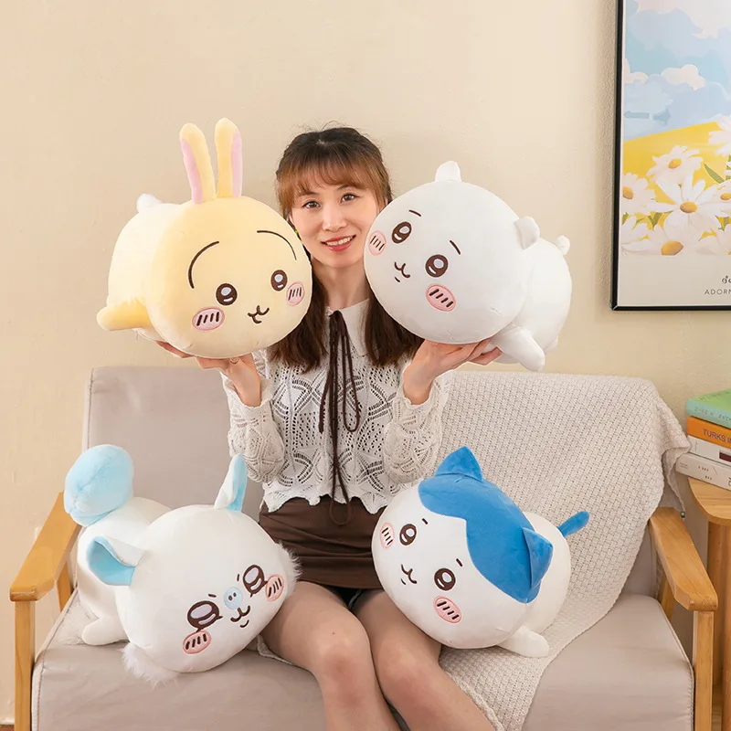 30/40CM Chiikawa Series Long Doll Cartoon Hachiware Soft Pillow Big Size Plush Doll Ornament Children\'s Girl Toy Birthday Gift