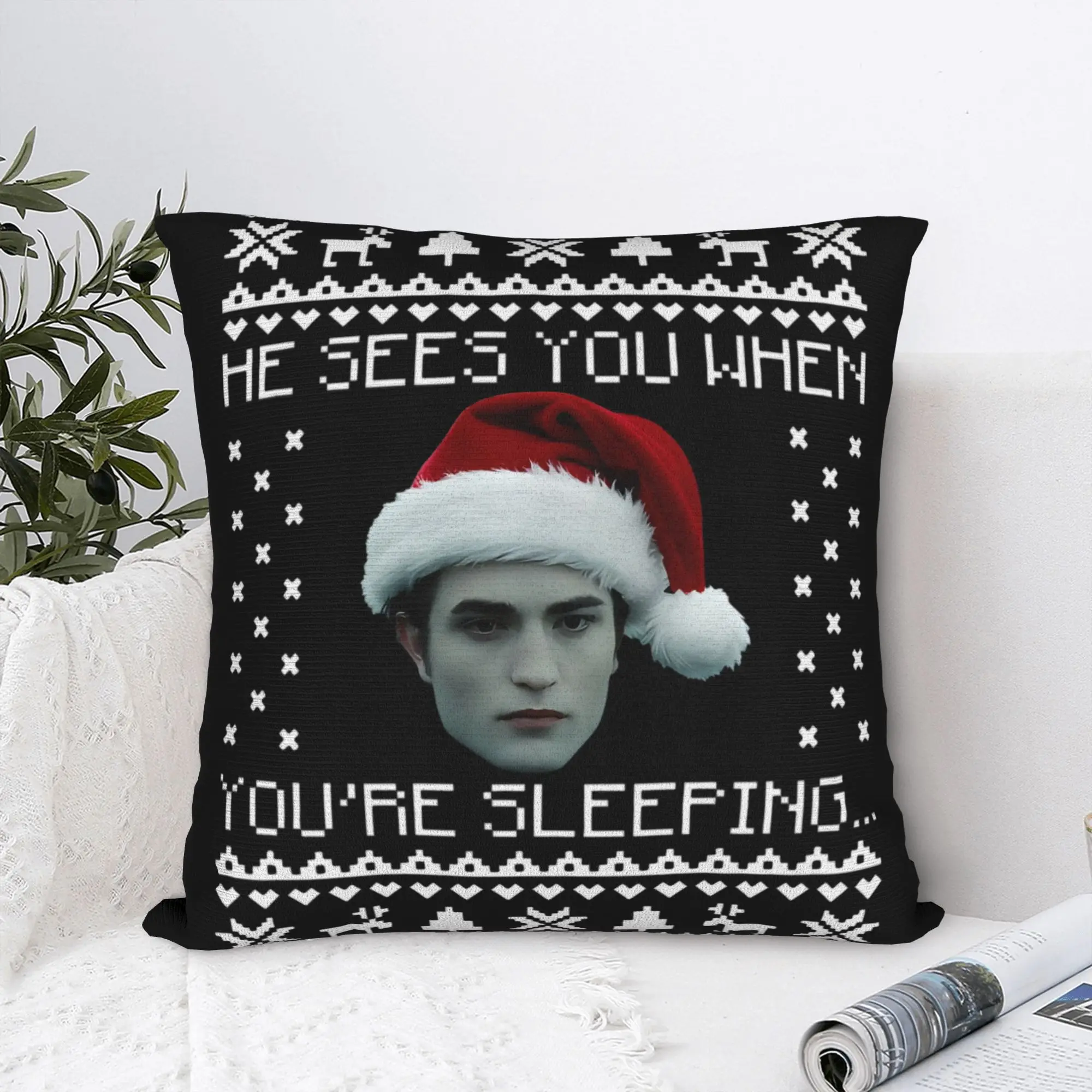 Twilights Vampire Edward Cullen Pillowcase Printing Polyester Cushion Cover Decoration Sleeping Christmas Pillow Case Cover Bed