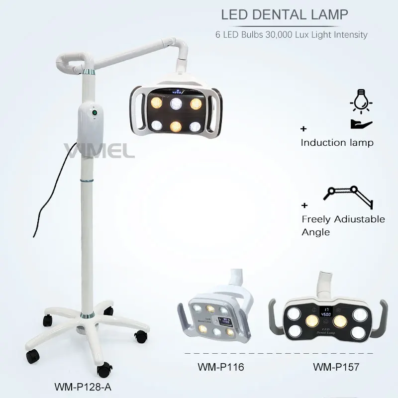 

Professional Portable Device Dental Mobile Lamp Whiten Accelerator 6 LED Bulbs 30000 Lux Light Intensity Teeth Whitening Machin