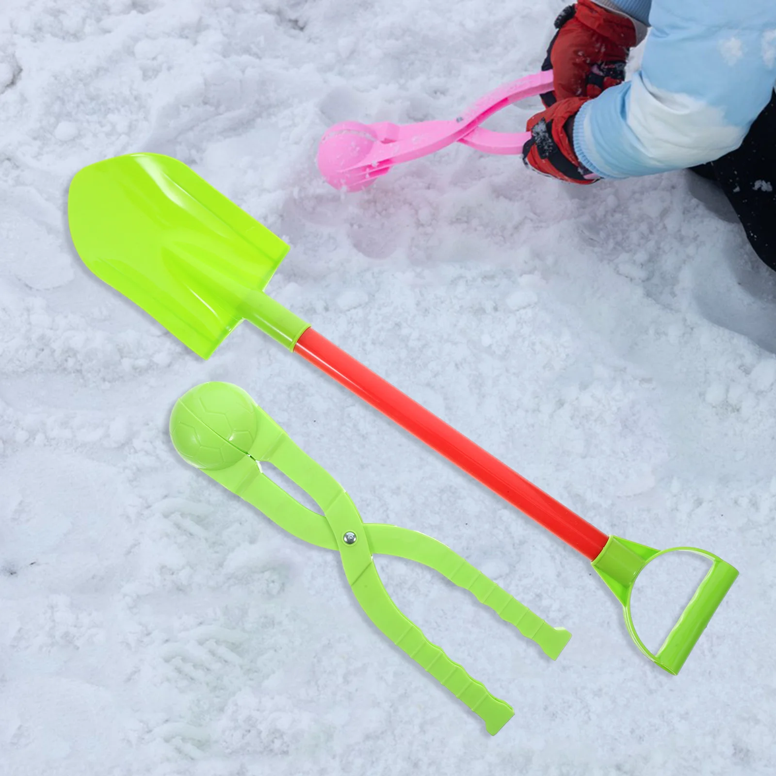 Schneeball-Clip, Schaufel, Sandspielzeug, Kelle, langer Griff, für Kinder, Strand, Eis, Kunststoff, Geschenk