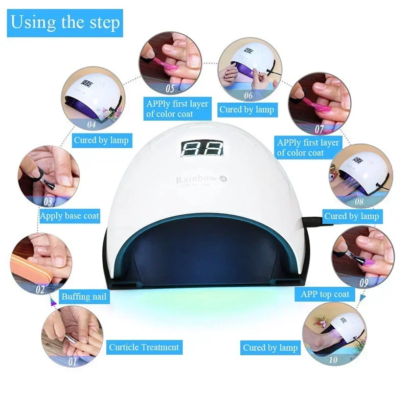 Hot saFactory directly uv foot nail lamp led nails dryer for gel polish 48w fast drying salon machine uv lamp for pedicure salon