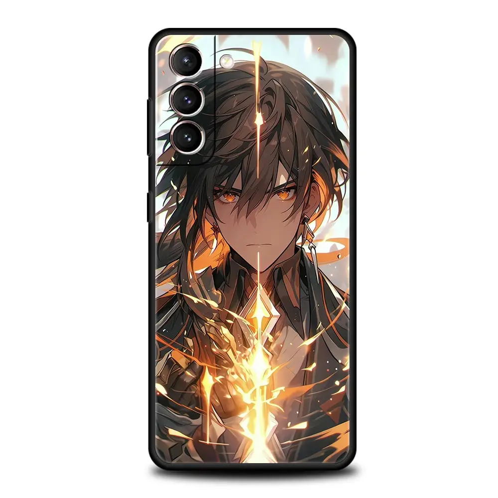 Genshin Impact Wanderer Phone Case For Samsung Galaxy S24 S23 S22 S20 Ultra S21 FE 5G S10 S9 Plus S10E Soft Silicone Cover