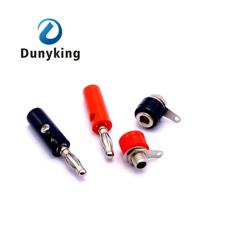 10Sets Practical Plastic Silver Plated Connector Audio Banana Speaker Plug and Socket L2
