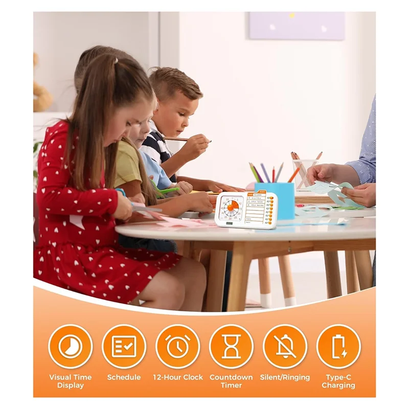 ABSQ-3-In-1 Visual ADHD Timer For Kids & Adults With Planning Board, Task Timer, Chore Chart & Visual Schedule Planne