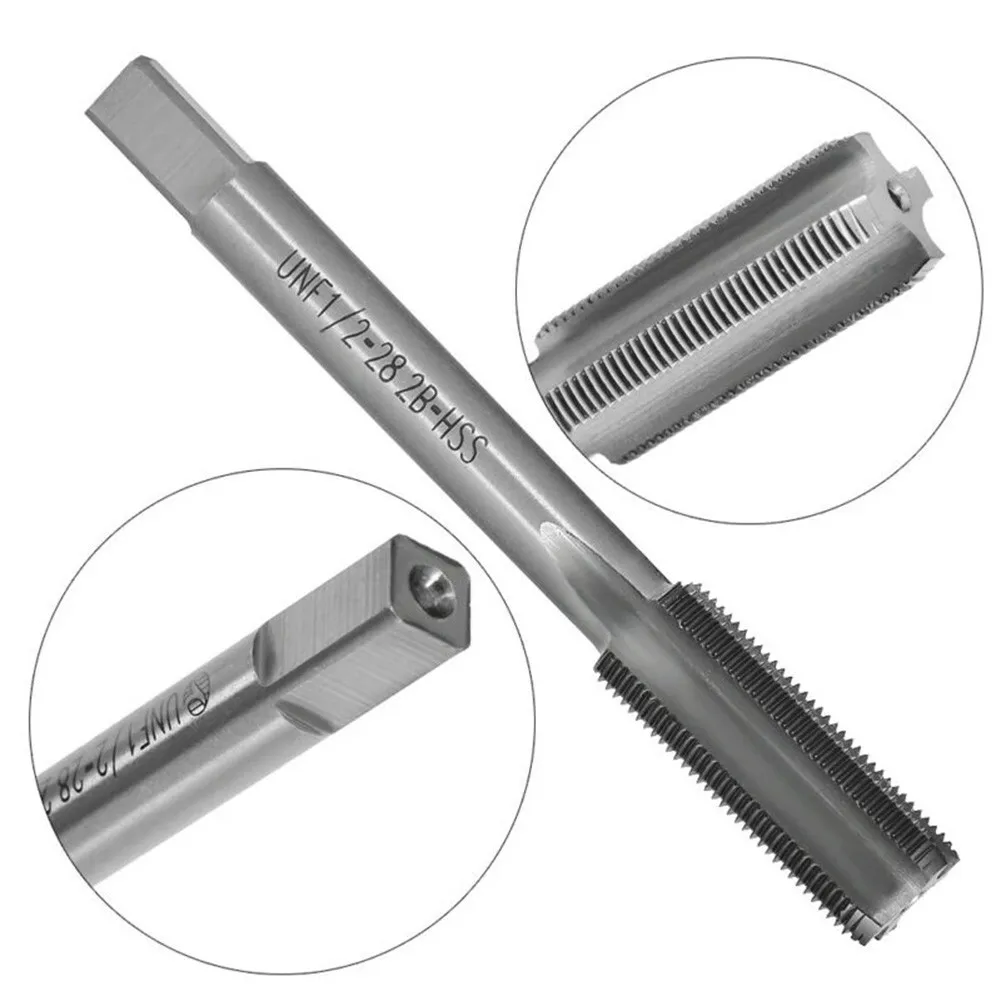 1/2-28 Tap 1/2x28 Die TPI Kit UNEF HSS Right Hand Tools Tap And Die Set Titanium Nitride Coated Taps & Die Anti-Rust 1/2 28