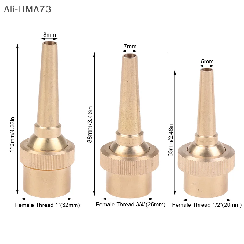 CCA83-1/2" 3/4" 1" Innengewinde Kupfer Gerade Jet Brunnen Düse Einstellbare Wasser Brunnen Garten Park Radiale wasser Säule
