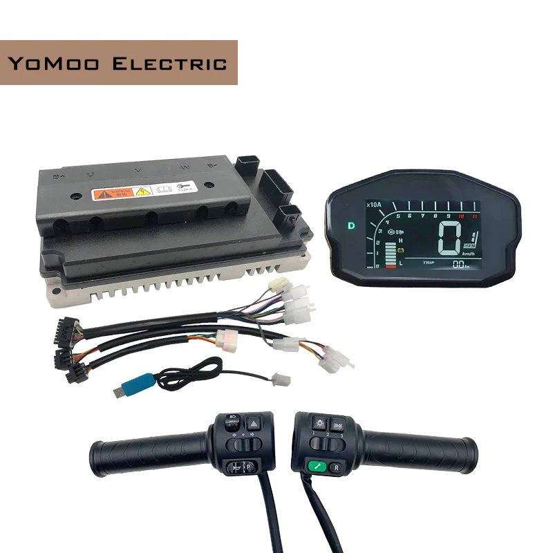 

Контроллер синусоидального тока 2KW-3KW VOTOL EM-100 48V-72V EM100 DC 100A с дисплеем DKD и ручкой газа T08 для электромотоциклов и скутеров