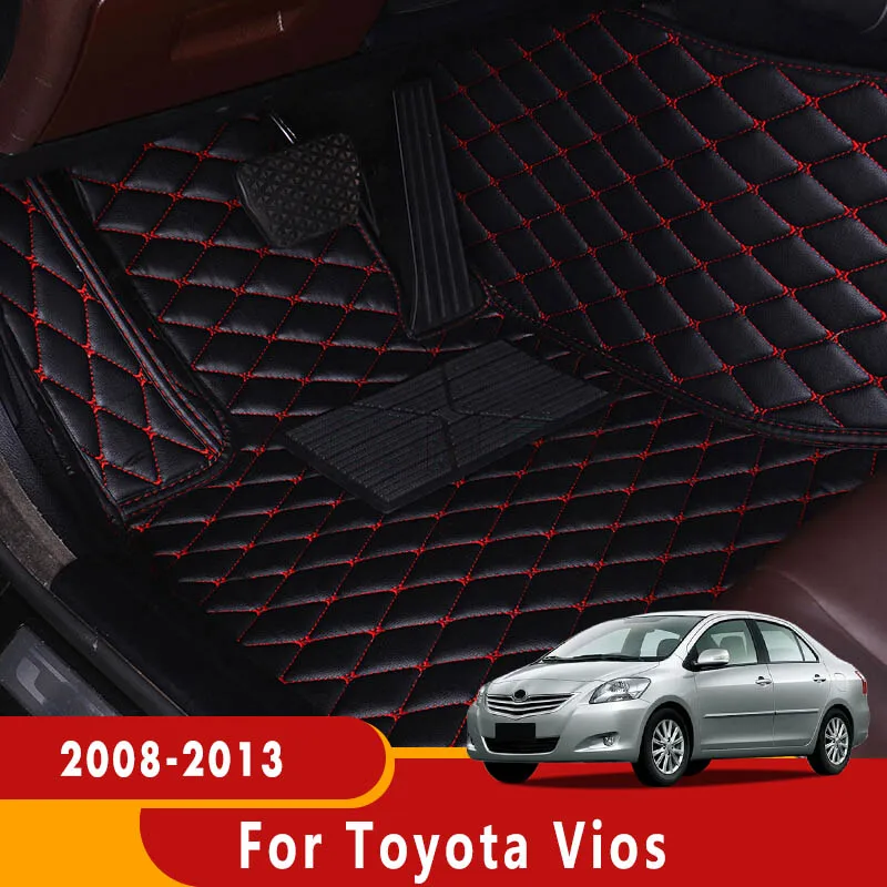 

Car Floor Mat Trunk Mat For Toyota Vios 2008 2009 2010 2011 2012 2013 Leather Trunk Carpet Auto Interiror Accessories