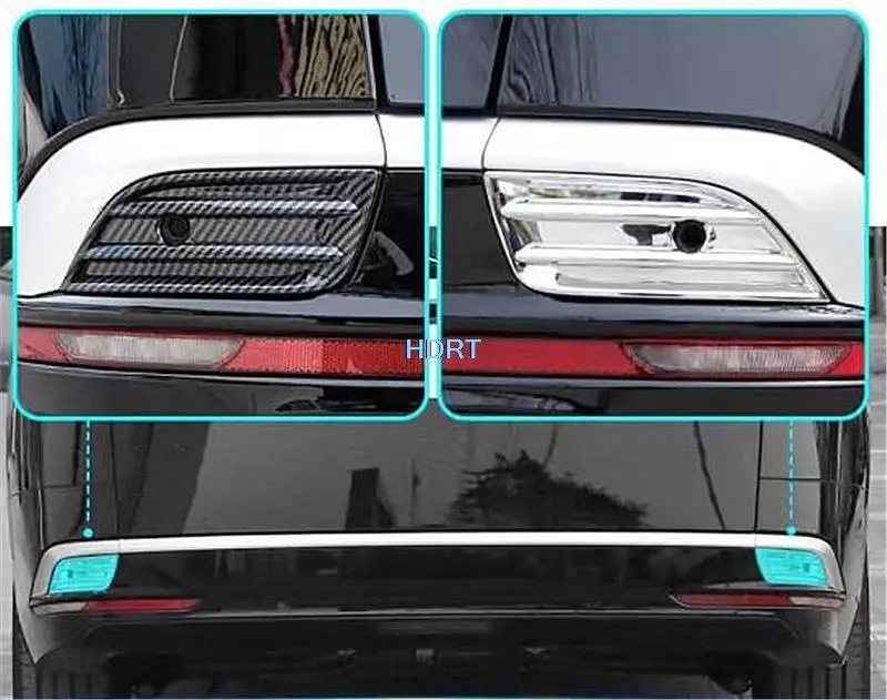 Fog Light Cover Rear Lamp Frame Trim Protector Decoration Accessories Exterior Sticker For BYD Denza D9 EV 2022 + Car Styling