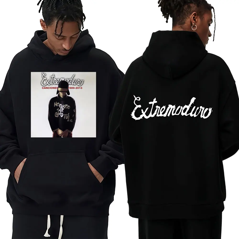 

Рок-группа EXTREMODURO CANCIONES 1989-2013, толстовка с капюшоном в стиле ретро, хип-хоп, свободный теплый флисовый повседневный спортивный костюм