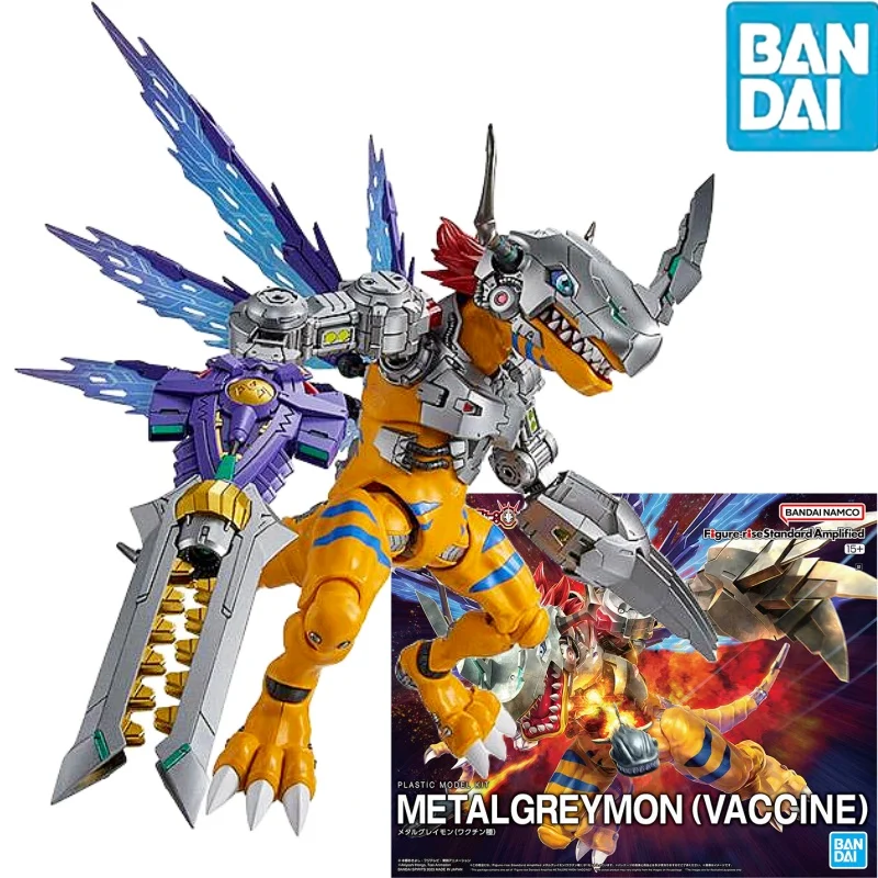 

Bandai Figure-rise Digimon Adventure Amplified Metal Greymon Vaccine Assembly Model Action Toy Figures Anime Toy Birthday Gift