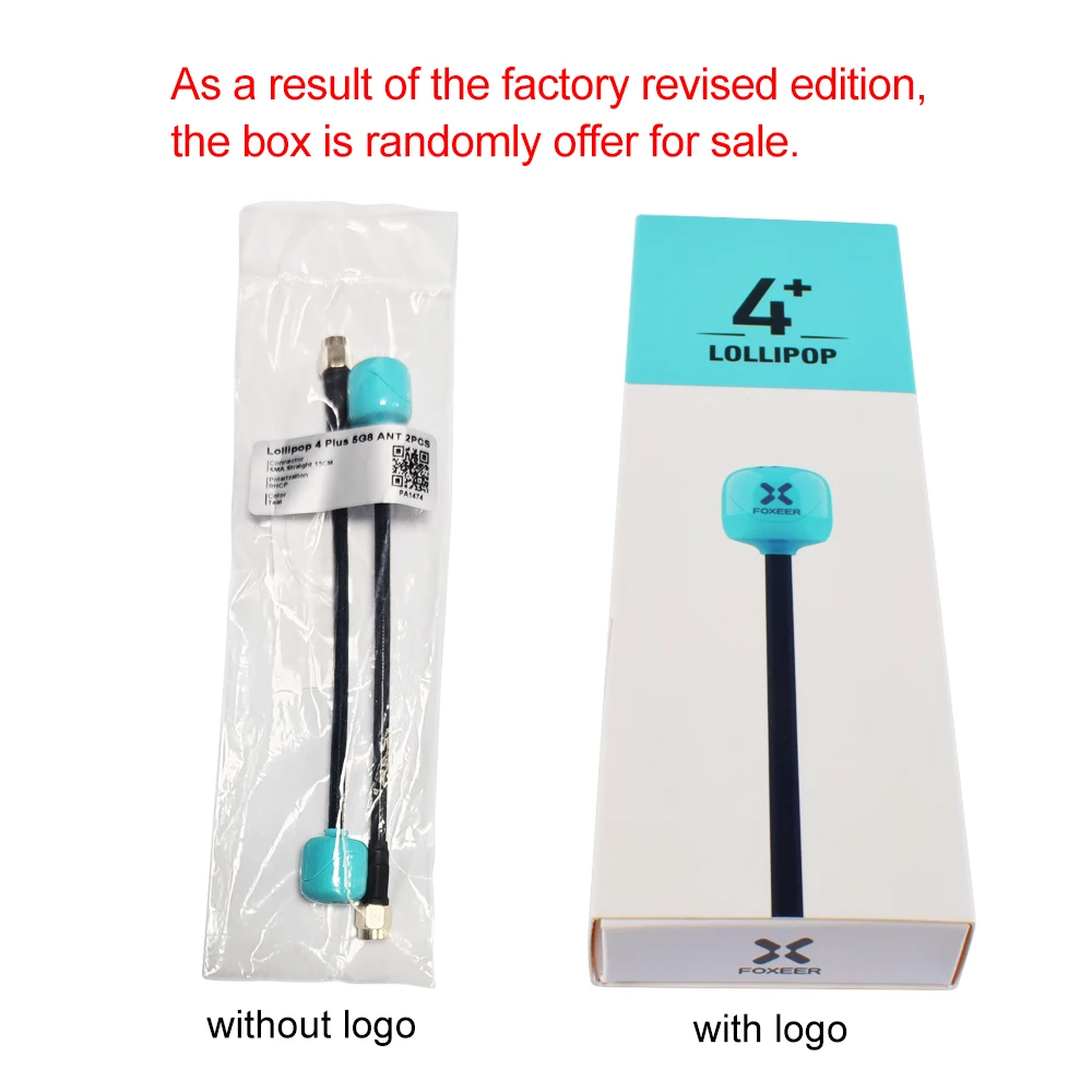 FOXEER FPV Antenna Lollipop 4 Plus 4+ 2pcs 5.8G 2.6dBi Omni Mini Antenna RHCP SMA Straight 15CM RHCP for RC FPV Racing Drone