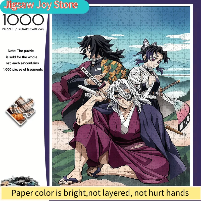 

Японская аниме-манга-головоломка - Воины-ниндзя и персонажи, сложная головоломка для взрослых и всей семьи, большая головоломка с яркими цветами