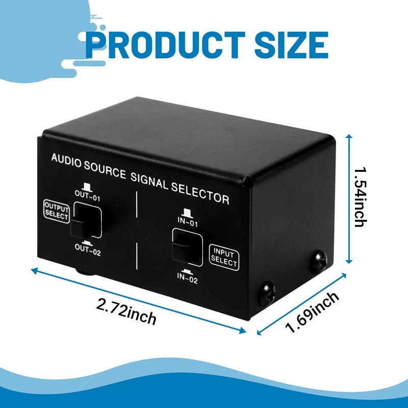 2 In 2 Out Audio Source Signal Selection Switcher Audio Distributor Signal Selector Tone Volume Stereo Amplifier Board