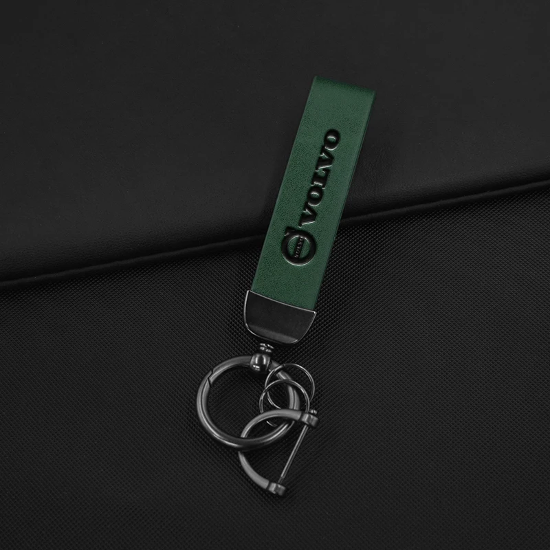 Car Metal Leather Key Rings Chain For Volvo XC90 S60 V40 XC60 S80 S40 V70 V50 S90 V60 V90 XC40 XC70 C30 Keychain Car Accessories