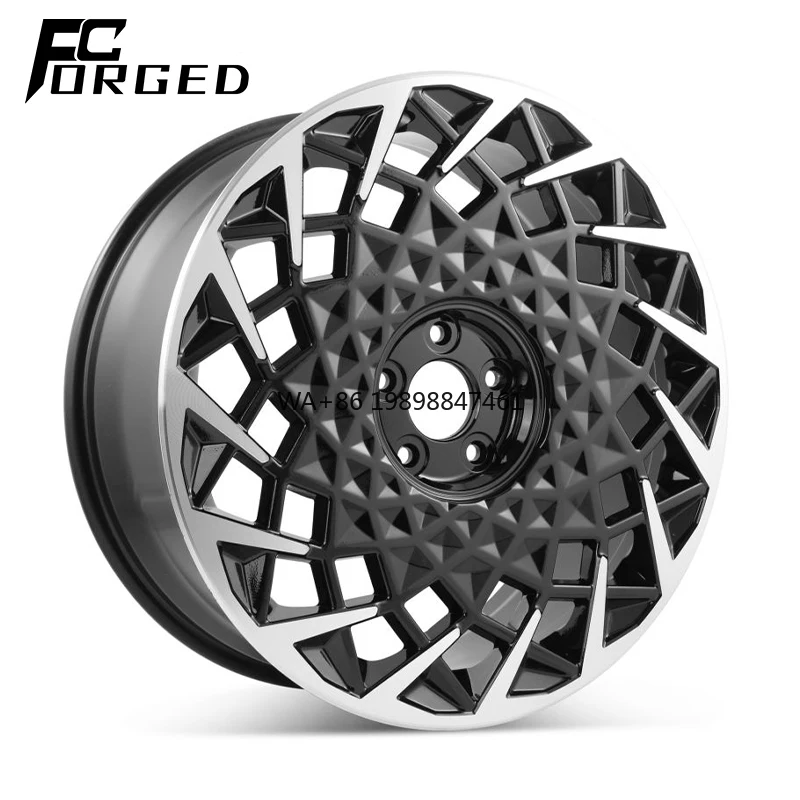 

Custom Wheels 1-piece 5 Hole High Performance Black Finish 6061-T6 Aluminum Alloy Wheels Car Wheels for Car Modification