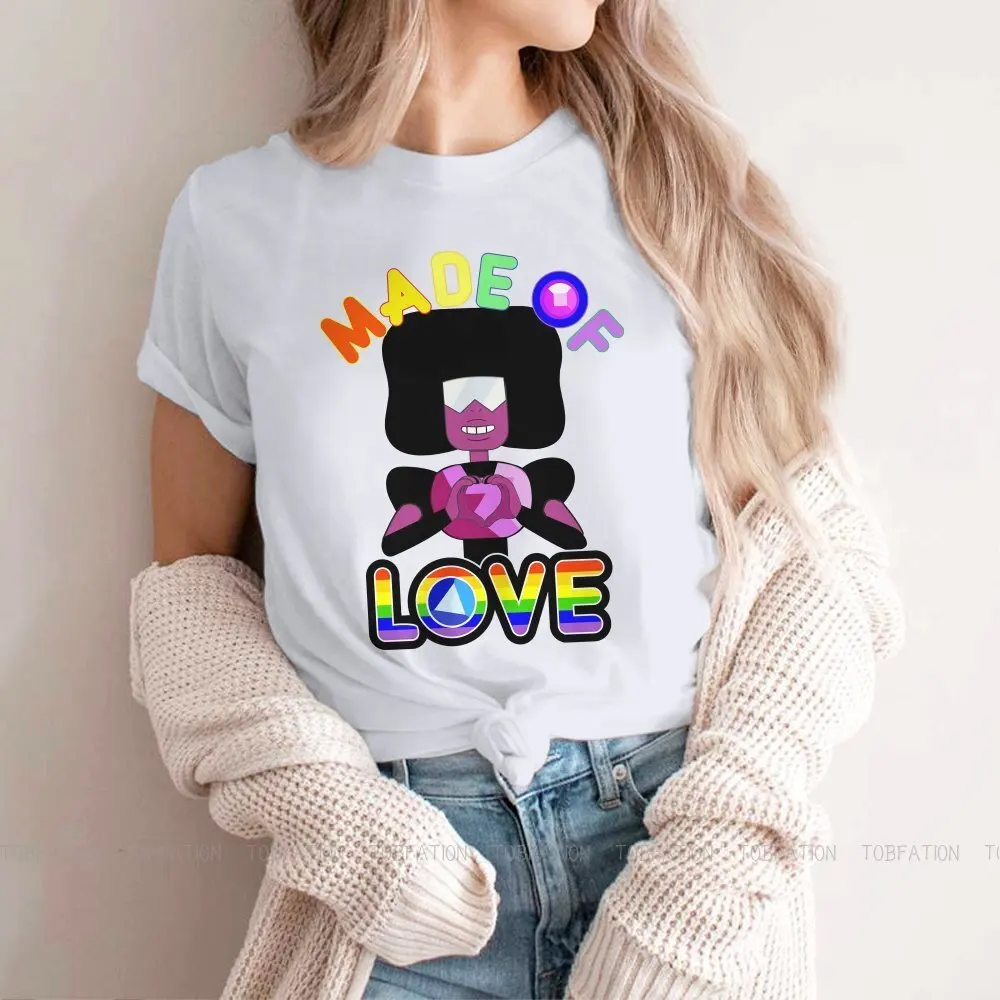 Made Of Love And Pride Fashion TShirts Steven Universe American Animated Crystal Girl 5XL Harajuku T Shirt O Neck Big Size