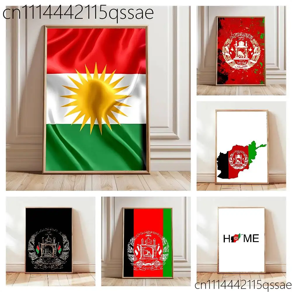 Afghan Afghanistan Flag Poster Self-adhesive Art Waterproof Paper Sticker Coffee House Bar Room Wall Decor