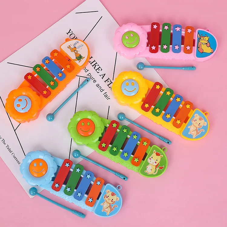 Baby Cartoon Mini Handleiding Klinkende Piano Kinderen Plastic Slaginstrument Baby Muziek Vroege Onderwijs Speelgoed