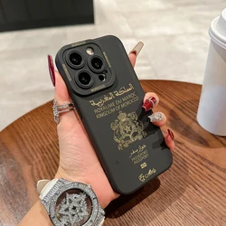Luxury Morocco Passport Pupil Full Screen Case For OPPO A94 A93 A91 A76 A74 A72 A71 A55 A54 A53 A31 A5 A9 A15 A7 A16 4G 5G Cover
