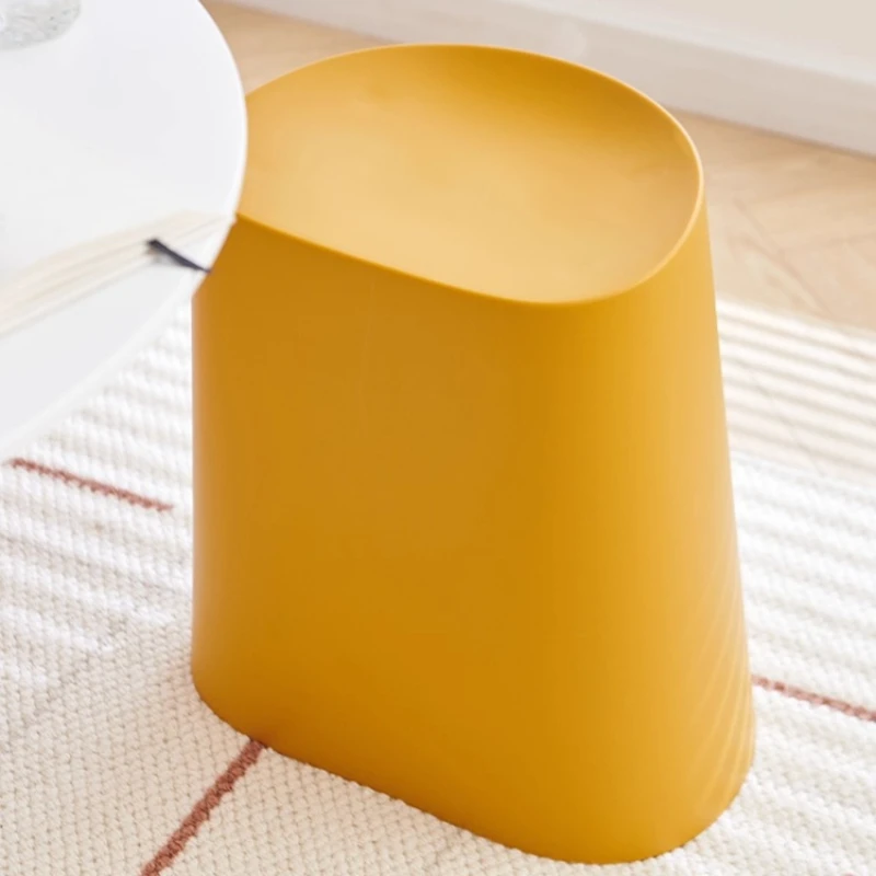 ‌Instagram Aesthetic Stool, Thickened Plastic Round Bench with Storage, Entryway Living Room Accent Furniture Seat (Home Decor)